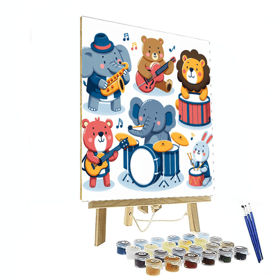 Joyous Animal Band Number Painting