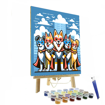 Superhero Dogs Assemble Paint By Color