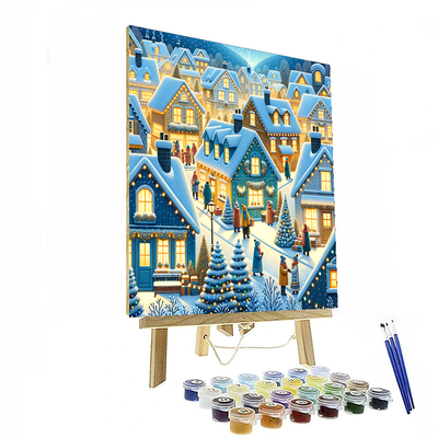 Winter Wonderland Village DIY Paint By Numbers