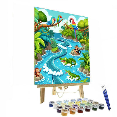 Wild Jungle River Ride Paint By Number