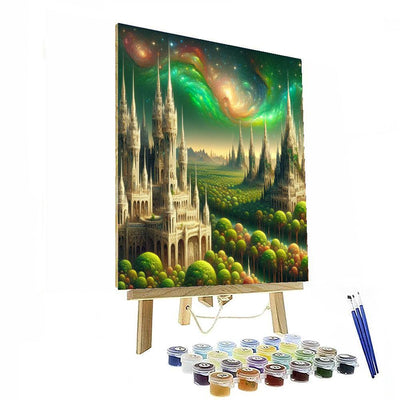 Fantasy Kingdom Panorama Paint By Numbers Art