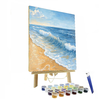 Katsushika Hokusai Inspired Gentle Ocean Waves  Paint By Numbers Art