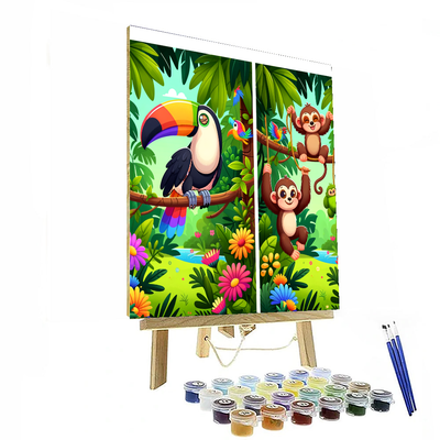 Wild Jungle Safari Paint By Numbers Kits