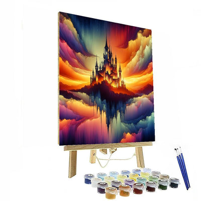 Fantasy Castle At Sunset Numbered Painting Kits