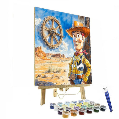 Woody's Roundup Clock - Disney Inspired Paint By Numbers Art