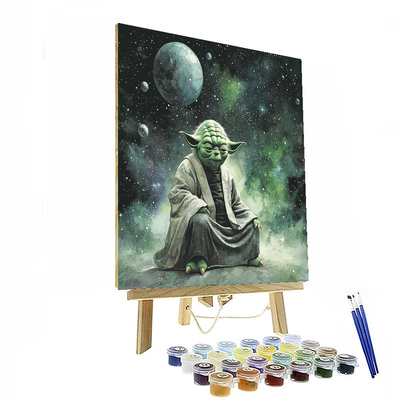 Star Wars Yoda Galactic Inspiration Print - Disney Inspired Number Painting