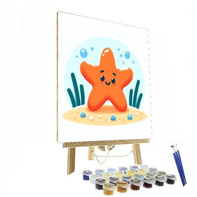 Sparkly Starfish Painting Number Kit