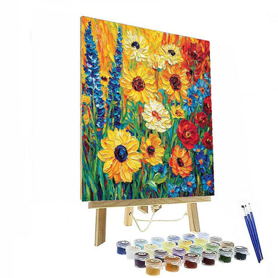 Vincent Van Gogh Inspired Garden Of Dreamy Blossoms  Numbered Painting Kits