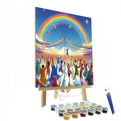 Vibrant Rainbow Festival Paint By Color