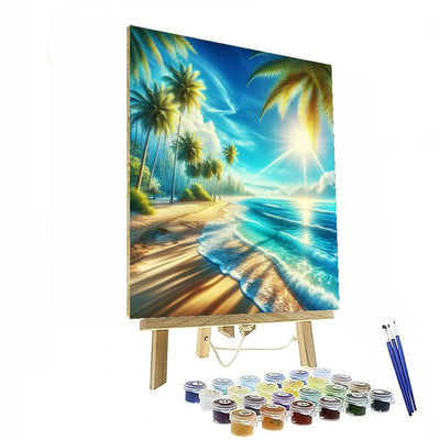 Tropical Beach Serenity Paint By Numbers Art