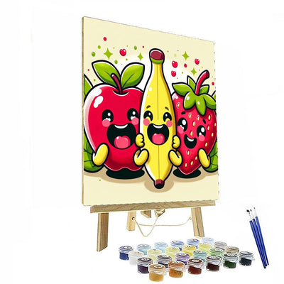 Joyful Fruit Friends DIY Paint By Numbers