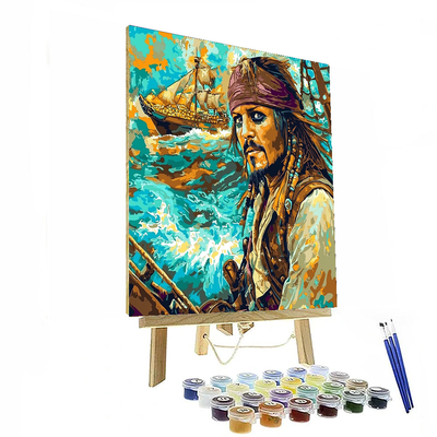 Jack Sparrow's Pirate Voyage - Disney Inspired Paint By Numbers Art