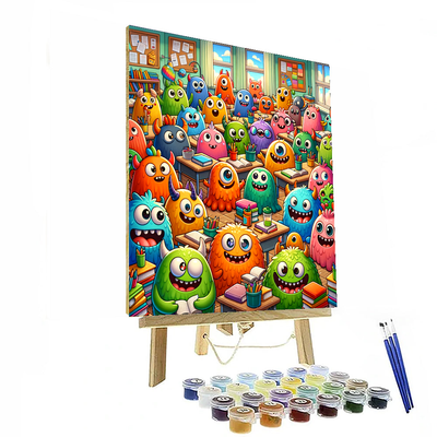 Cheery Monster School Paint By Numbers