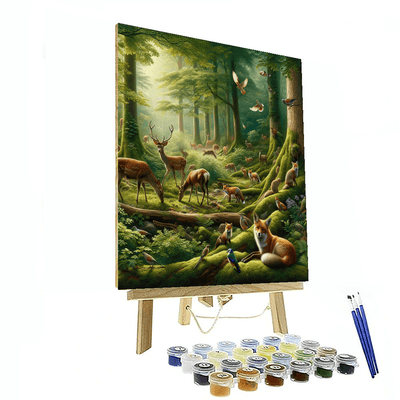 Forest Wildlife Sanctuary Paint By Number