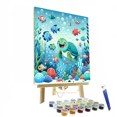 Cheerful Ocean Life Numbered Painting Kits