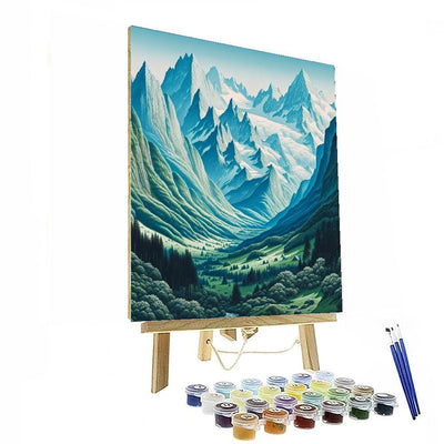 Enchanting Mountain Retreat Paint By Numbers Art