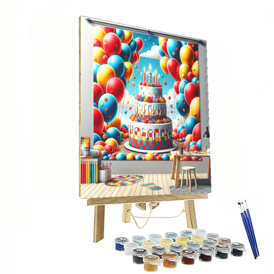 Cheerful Birthday Celebration Paint By Numbers Kits