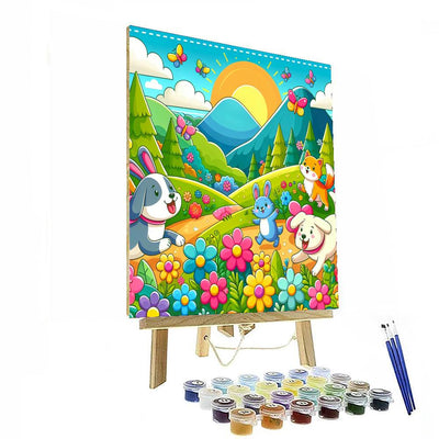 Whimsical Pet Adventure Paint By Numbers