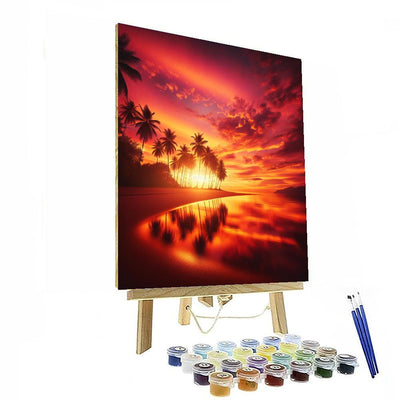 Tropical Sunset Serenade Paint By Number