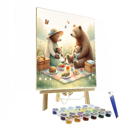 Cuddly Bear Family Paint By Color