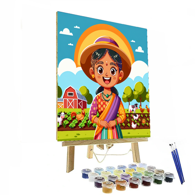 Happy Farmer Number Painting