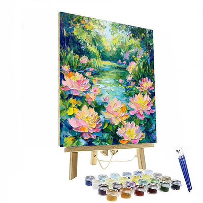 Monet Inspired Serene Garden  DIY Paint By Numbers