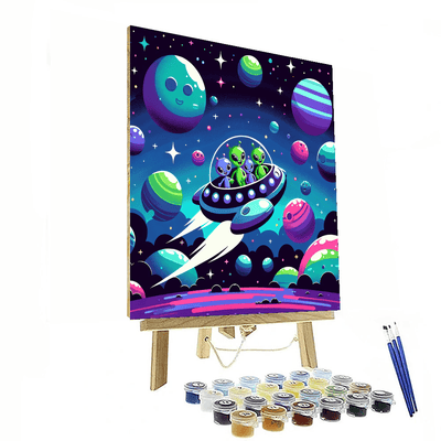 Charming Space Odyssey Painting By Numbers Kit