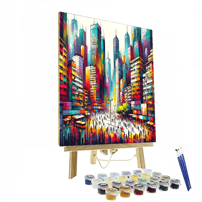 Colorful Urban Landscape Paint By Number