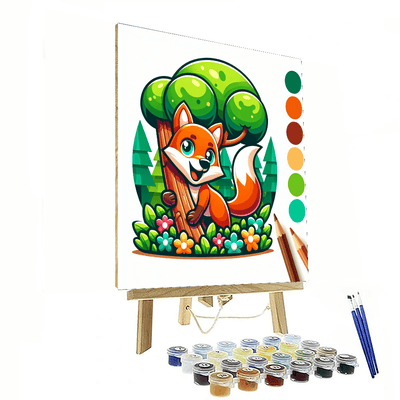 Sunny Fox Number Painting