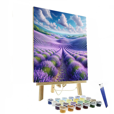 Blooming Lavender Fields DIY Paint By Numbers