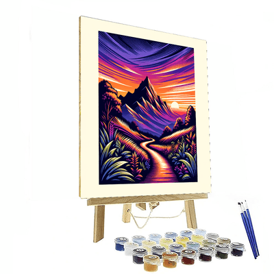 Colorful Mountain Trail Painting By Numbers Kit