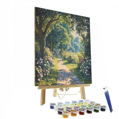 John Constable Inspired Historic Garden Path  Painting By Numbers Kit