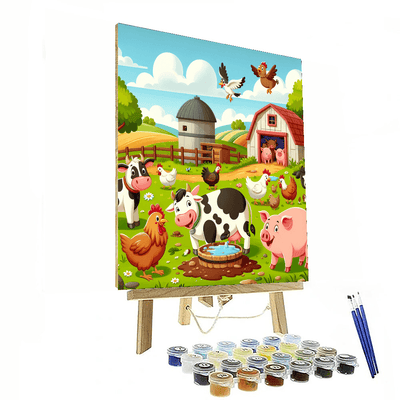 Whimsical Farm Fun Painting By Numbers Kit