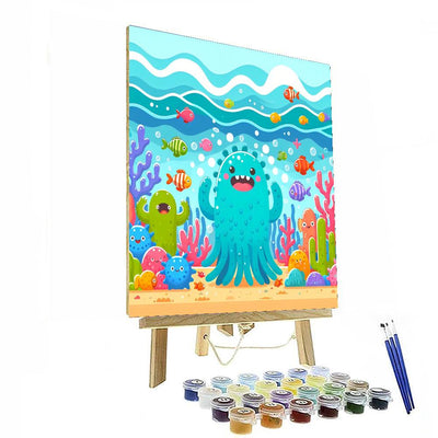 Silly Sea Monsters DIY Paint By Numbers