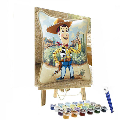 Woody's Adventure Storybook Pillow - Disney Inspired DIY Paint By Numbers