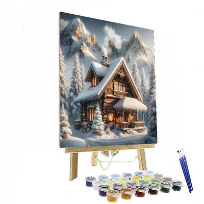 Rustic Alpine Cabin Paint By Numbers Kits