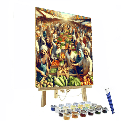 Joyful Farmer's Market Painting Number Kit