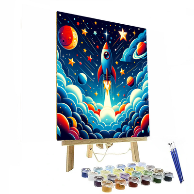 Adventure In Outer Space Paint By Numbers Art