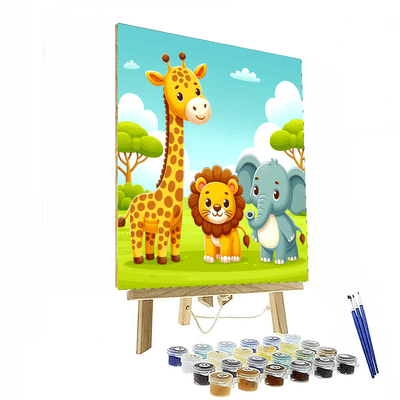 Friendly Safari Journey DIY Paint By Numbers