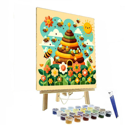 Buzzy Beehive Paint By Numbers Art