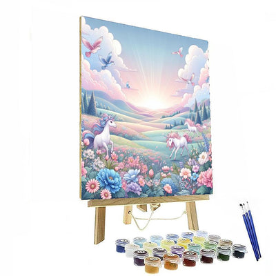 Fantasy Unicorn Meadows Paint By Numbers Art