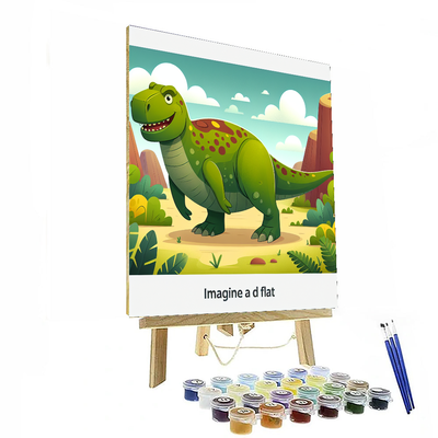 Brave Dinosaur Painting Number Kit