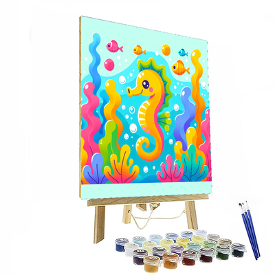 Brave Seahorse Paint By Numbers Art