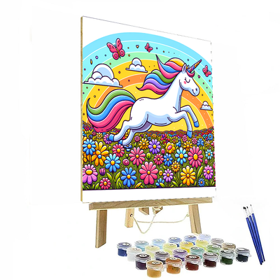 Magical Unicorn Gallop DIY Paint By Numbers