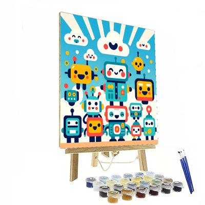 Incredible Robot Friends DIY Paint By Numbers