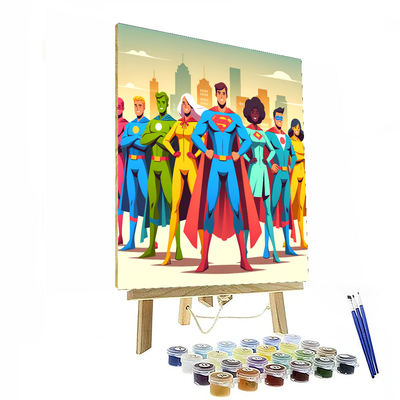 Superhero League Assembly DIY Paint By Numbers