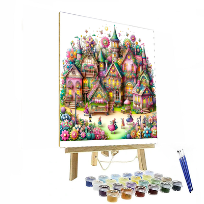 Charming Fairy Tale Village Paint By Number