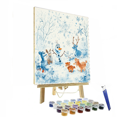 Olaf's Joyful Snow Day - Disney Inspired Paint By Color