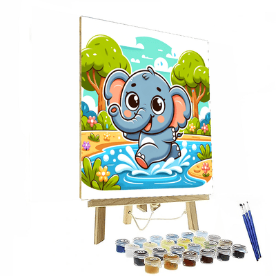 Playful Elephant Paint By Number