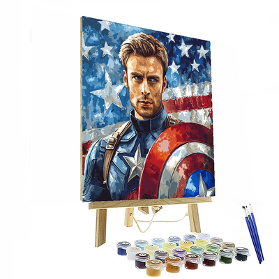 Chris Evans: Shielded By The Stars And Stripes Painting Number Kit